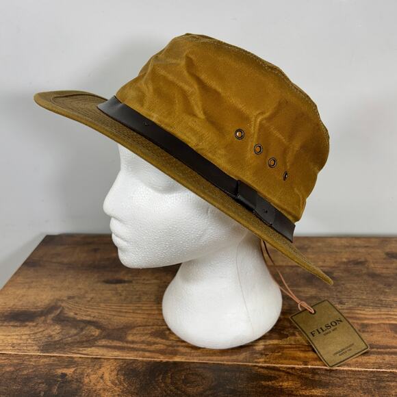 Filson Tin Packer Hat Dark Tan Size XL Made In USA NWT - Picture 1 of 9